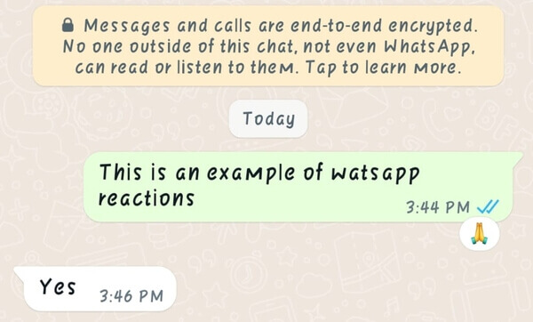 Whatsapp message reactions gearknowledge